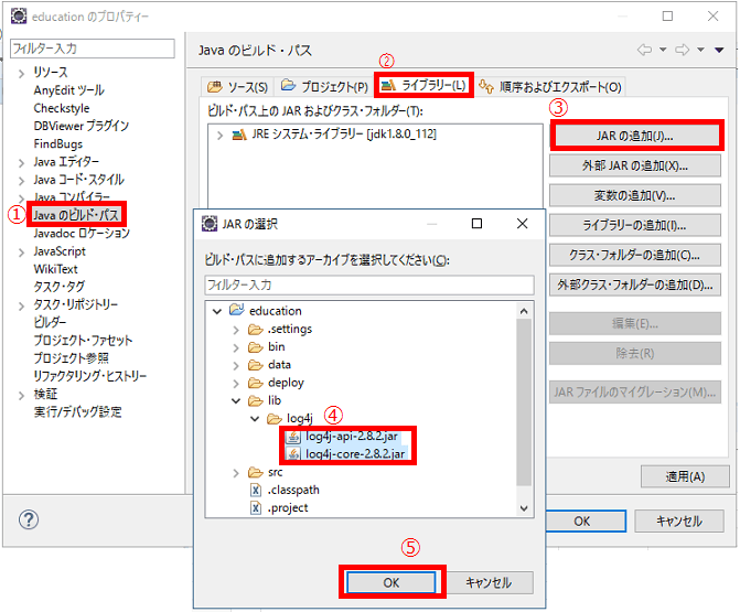 ライブラリのクラスパス